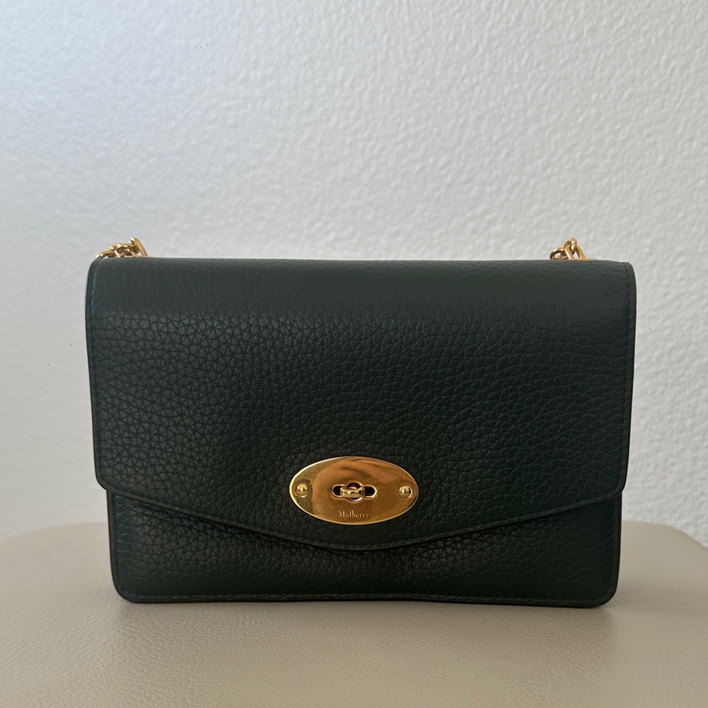 Mulberry Small Darley - Mulberry Green Heavy Grain Leather